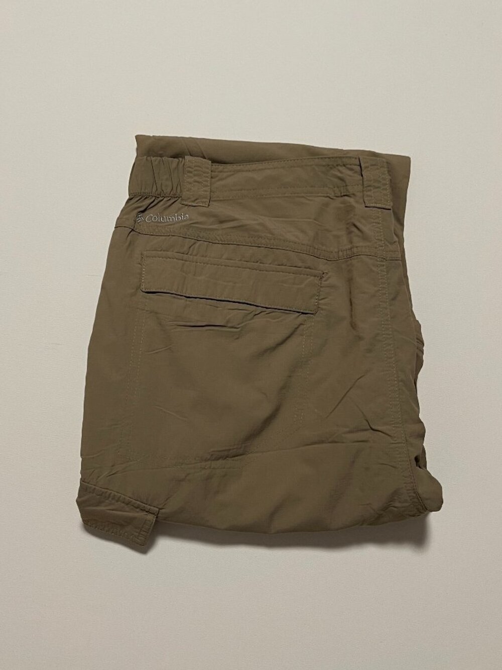 Columbia Convertible Cargo Pants Nylon Outdoor Hiking Beige Men's size 40x32
